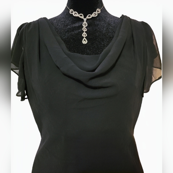 S.L. Fashions size 6 black dress - Picture 5 of 9